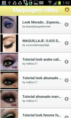 Maquiagem Olhos android App screenshot 5